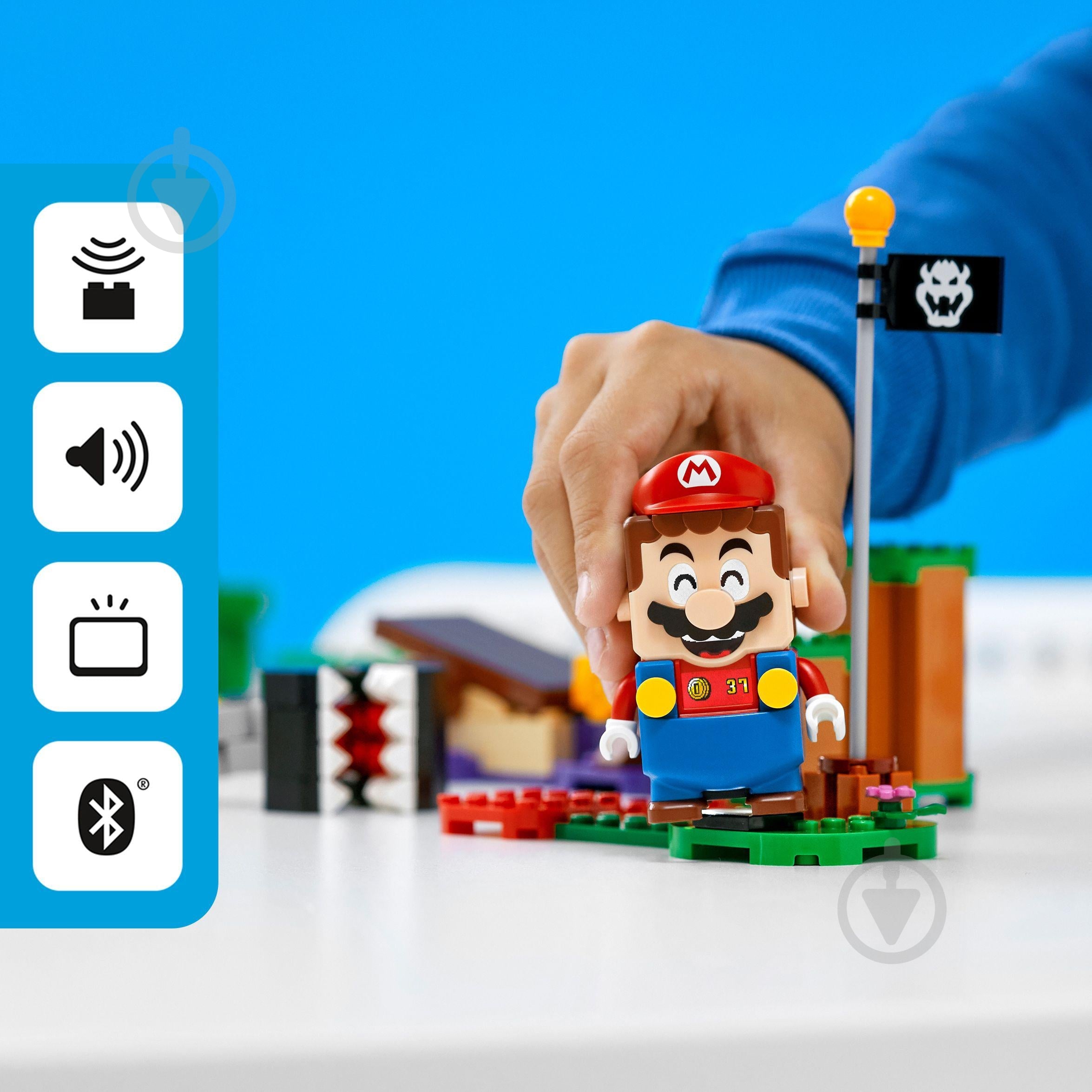 Конструктор LEGO Super Mario Дополнительный набор «Кусалкин на цепи — встреча в джунглях» 71381 - фото 4