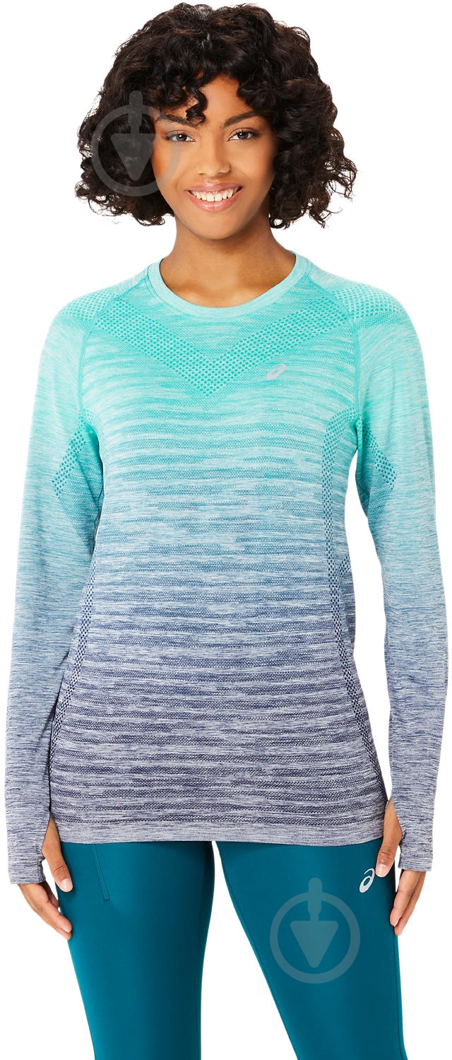 Футболка Asics SEAMLESS LS TOP 2012C392_302 р.M зеленый - фото 1
