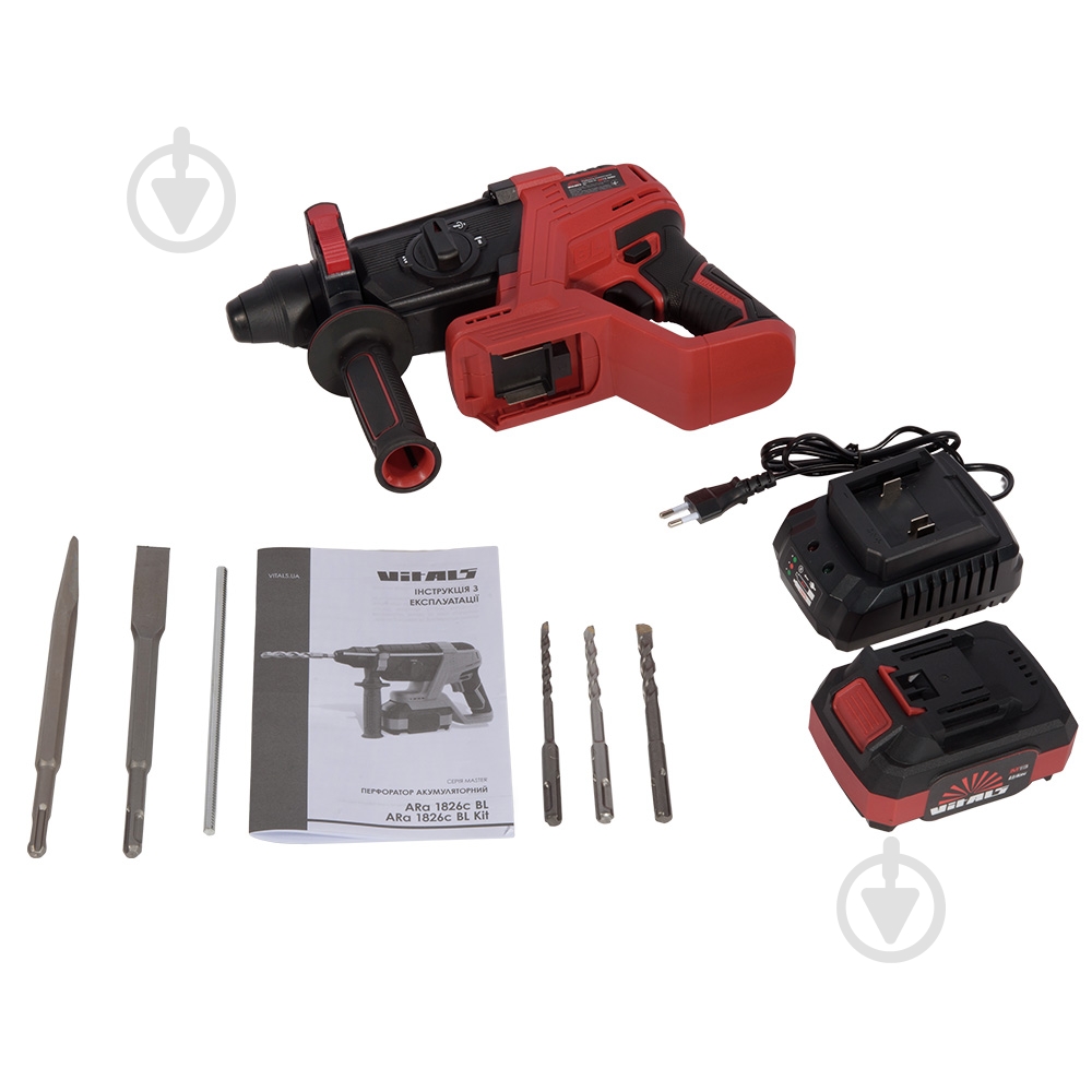 Перфоратор Vitals аккумуляторный ARa 1826c BL Kit - фото 8