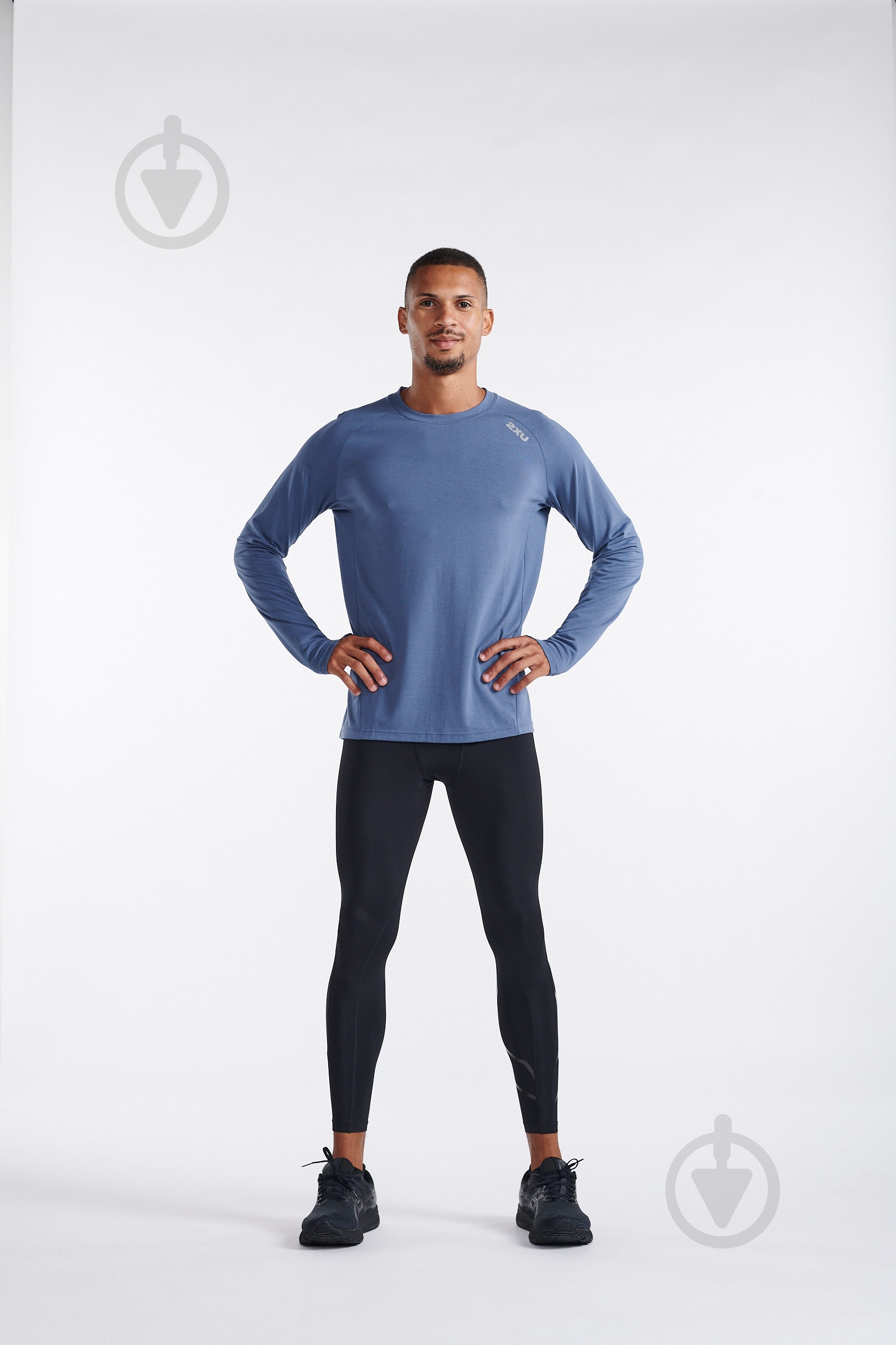 Футболка 2XU Ignition Base Layer L/S MR6827a_IND/SRF р.L синій - фото 1