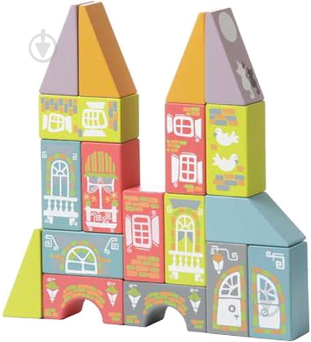 Конструктор деревянный Cubika Сказочный город LKM-2 - фото 1