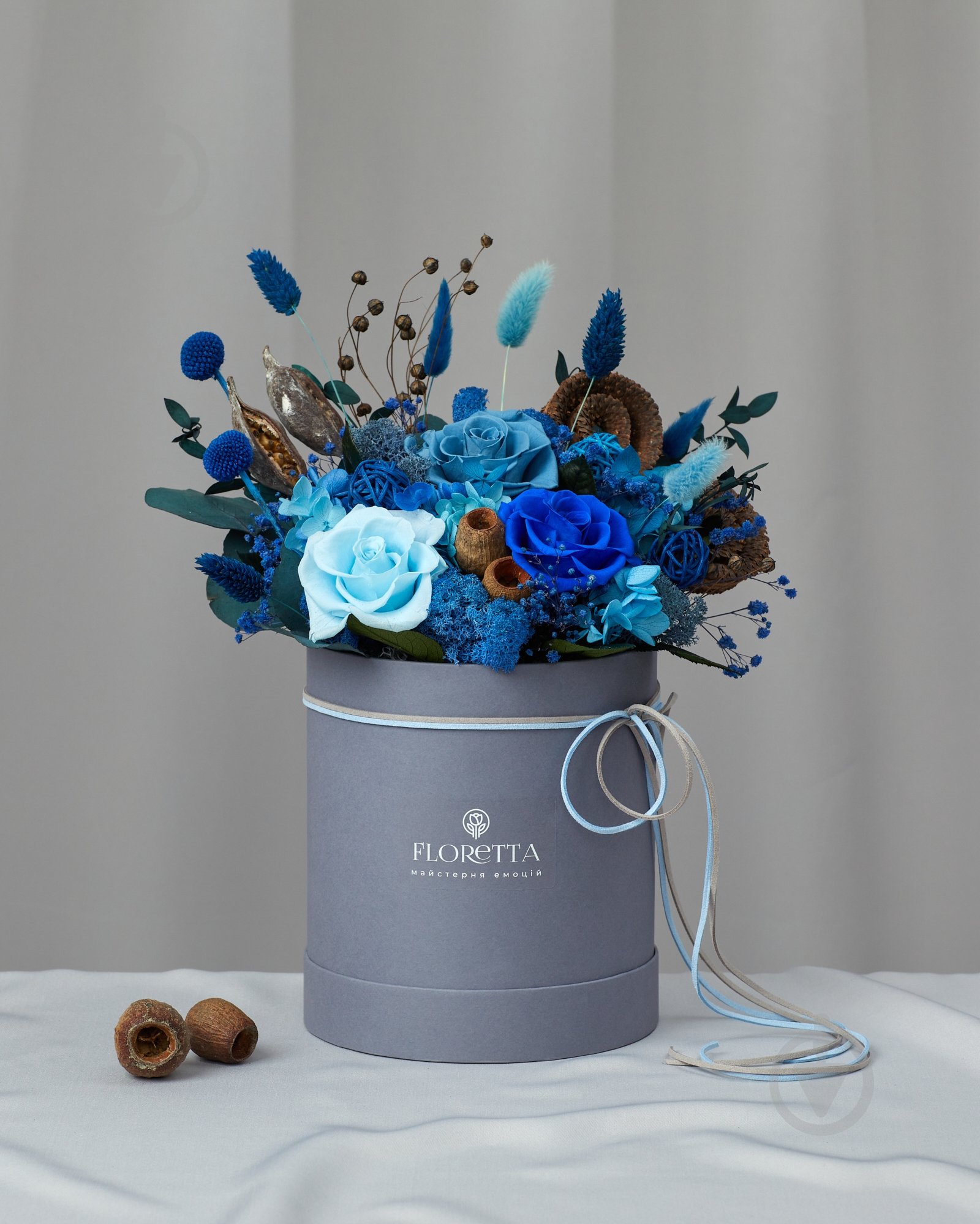 Цветочная композиция в шляпной коробке К высоким достижениям S - фото 1