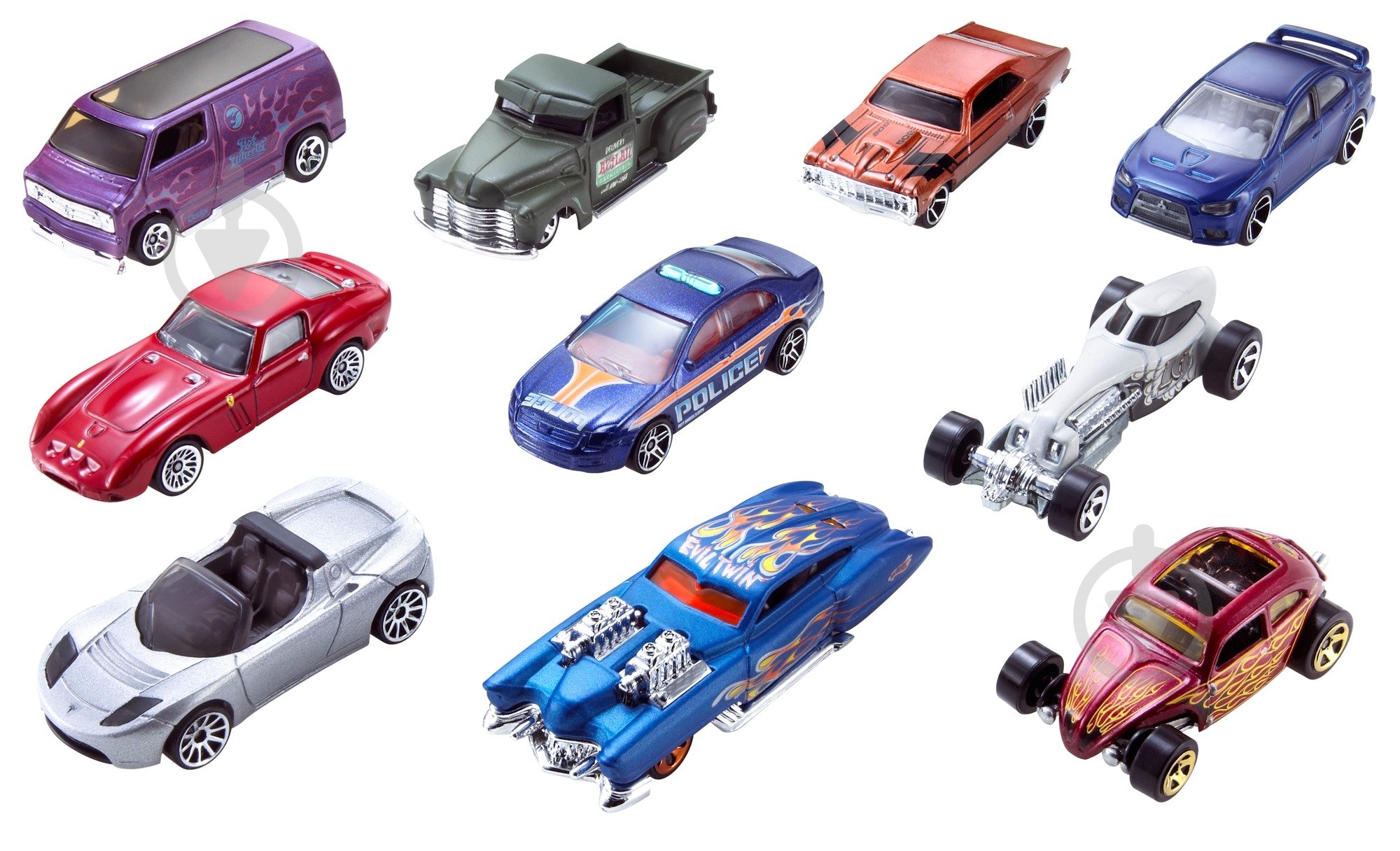Набір Hot Wheels 1:64 Автомобіль базовий 10 шт. в асортименті 54886 - фото 2