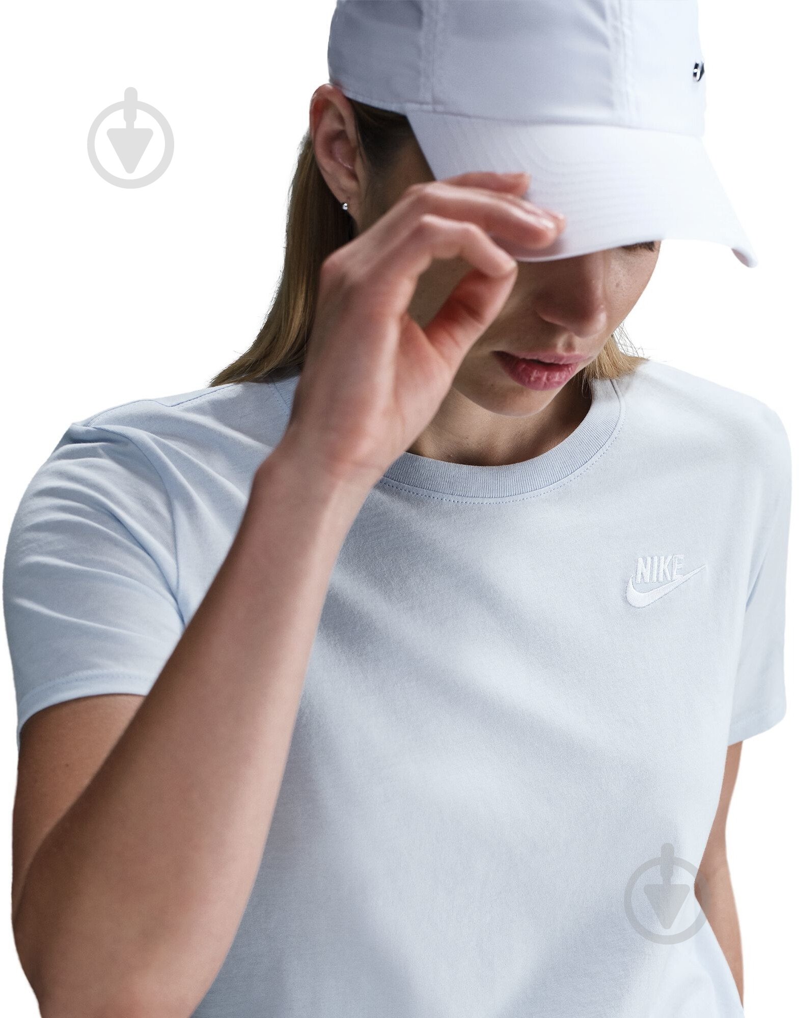 Футболка Nike W NSW CLUB SS TEE DX7902-423 р.L голубой - фото 5 Футболка Nike W NSW CLUB SS TEE DX7902-423 р.L голубой - фото 5