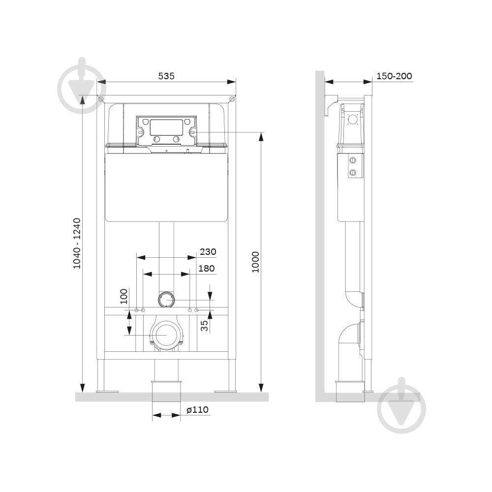 Комплект інсталяції Damixa для підвісного унітазу з клавішею хром DX00.I011.0151 - фото 3 Комплект інсталяції Damixa для підвісного унітазу з клавішею хром DX00.I011.0151 - фото 3
