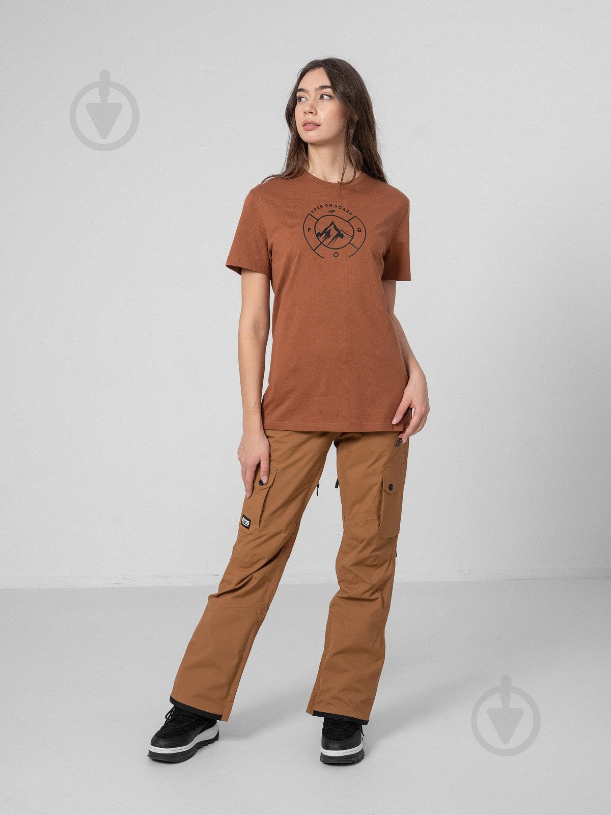 Брюки 4F WOSNOWBOARD TROUSERS SPDS001 H4Z22-SPDS001-81S р. S коричневый - фото 1