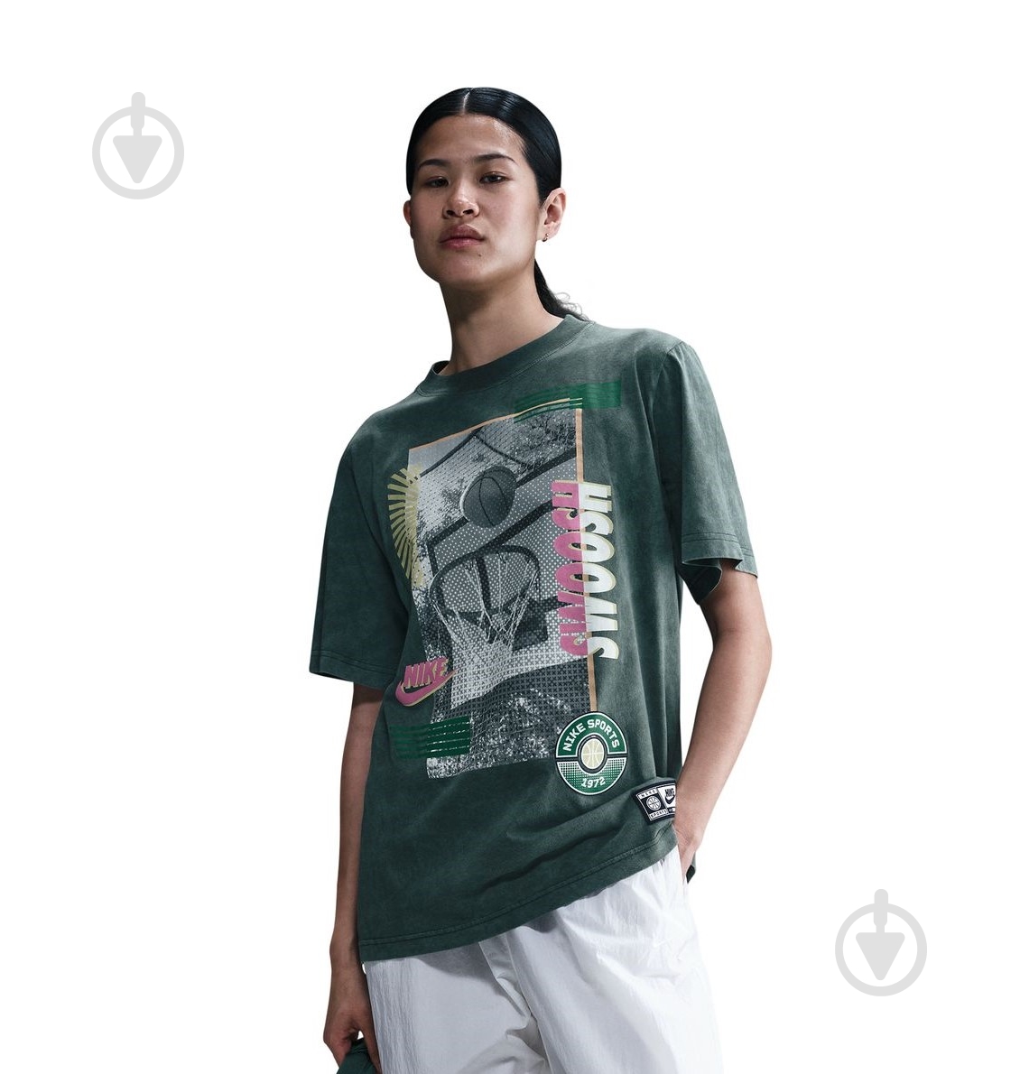 Футболка W NK SS TEE OC BB SP25 HJ3634-338 р.L зелений - фото 1 Футболка W NK SS TEE OC BB SP25 HJ3634-338 р.L зелений - фото 1