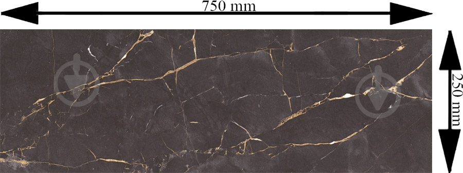 Плитка Ceramika Paradyz Supreme nero polysk 25x75 см - фото 2