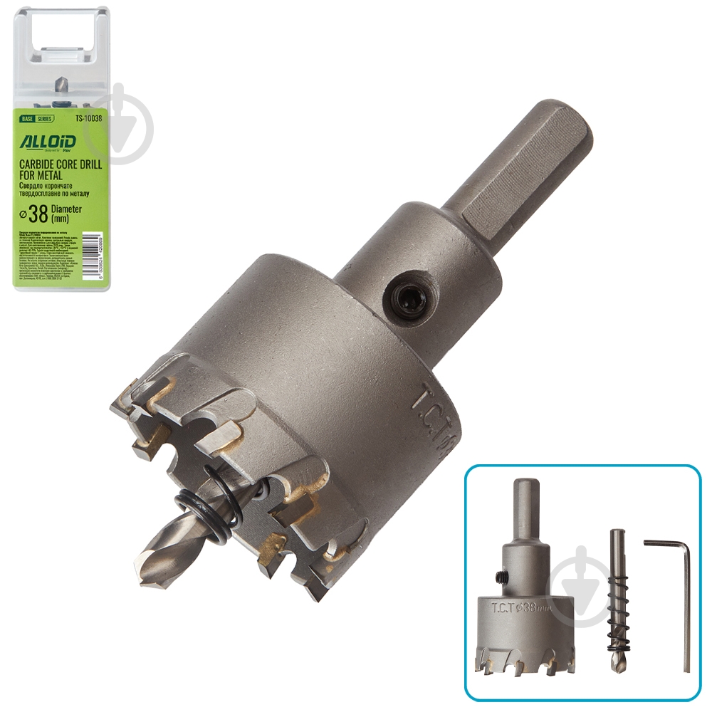 Свердло корончате Alloid 38 мм TS-10038 - фото 1 Свердло корончате Alloid 38 мм TS-10038 - фото 1