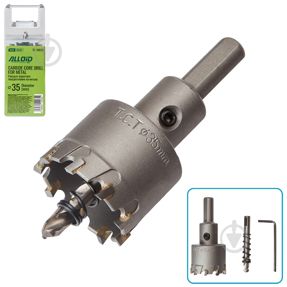 Свердло корончате Alloid 35 мм TS-10035 - фото 1 Свердло корончате Alloid 35 мм TS-10035 - фото 1