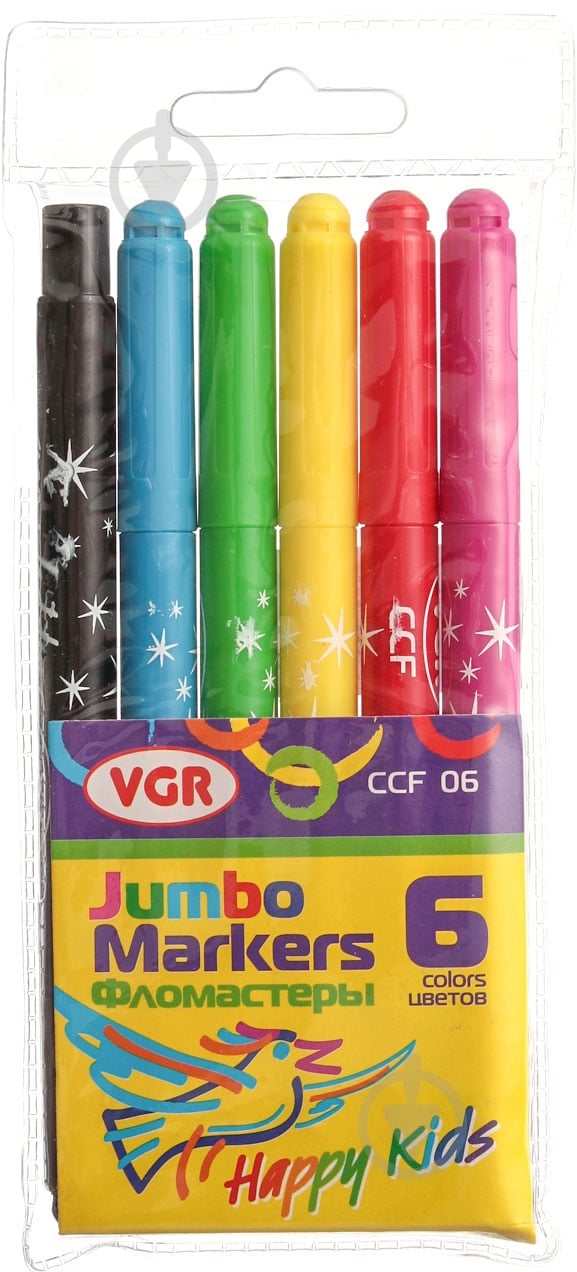 Набор фломастеров Jumbo 6 шт. VGR - фото 1 Набор фломастеров Jumbo 6 шт. VGR - фото 1