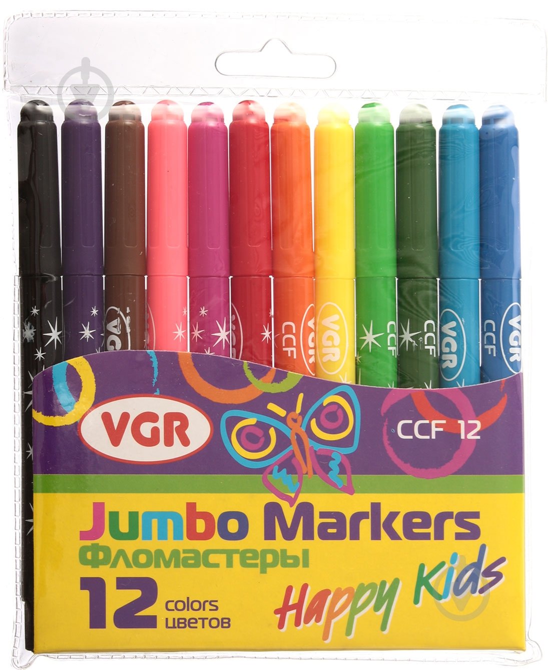 Набор фломастеров Jumbo 12 шт. VGR - фото 1