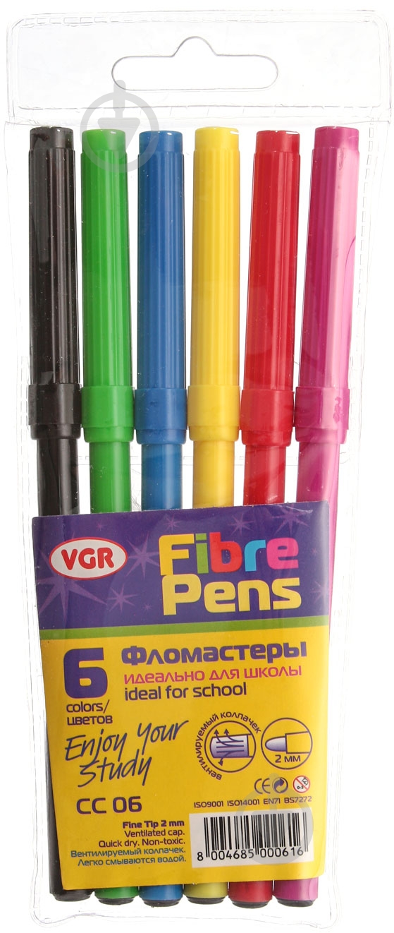Набор фломастеров 6 шт. CC06 VGR - фото 1
