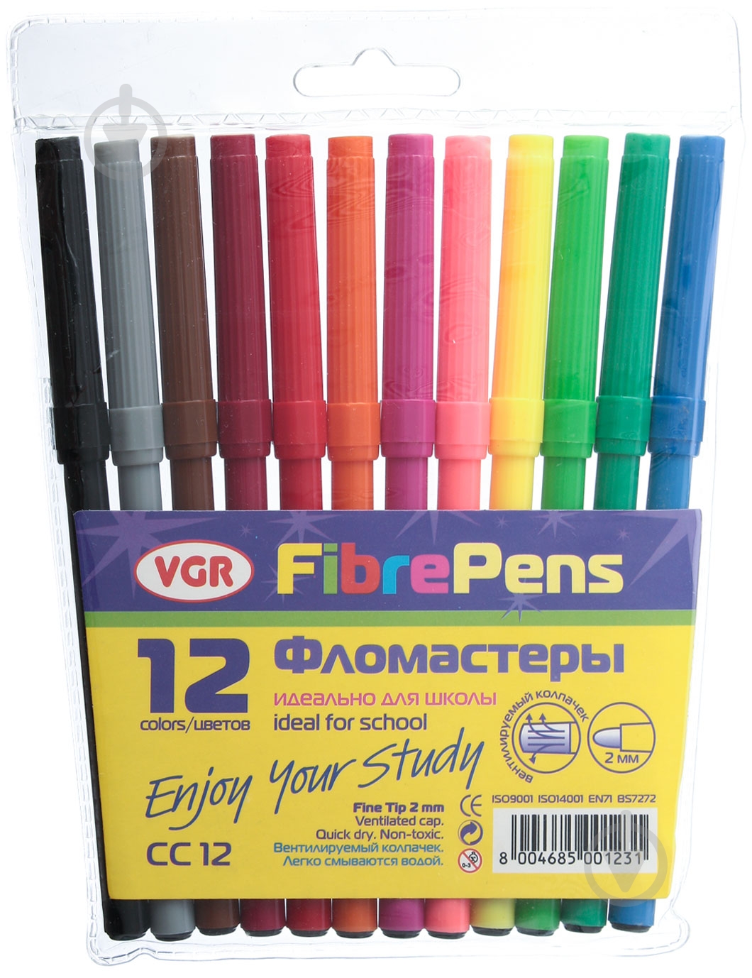 Набор фломастеров 12 шт. CC12 VGR VGR - фото 1