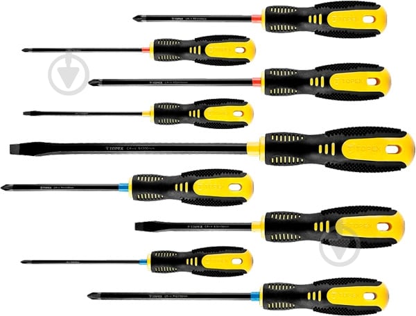 Набор отверток Topex 9 шт 39D930 - фото 1 Набор отверток Topex 9 шт 39D930 - фото 1