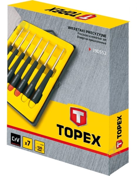 Набор отверток прецизионных Topex 39D552 - фото 2 Набор отверток прецизионных Topex 39D552 - фото 2