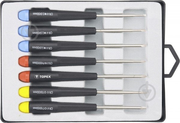 Набор отверток прецизионных Topex 39D552 - фото 1 Набор отверток прецизионных Topex 39D552 - фото 1