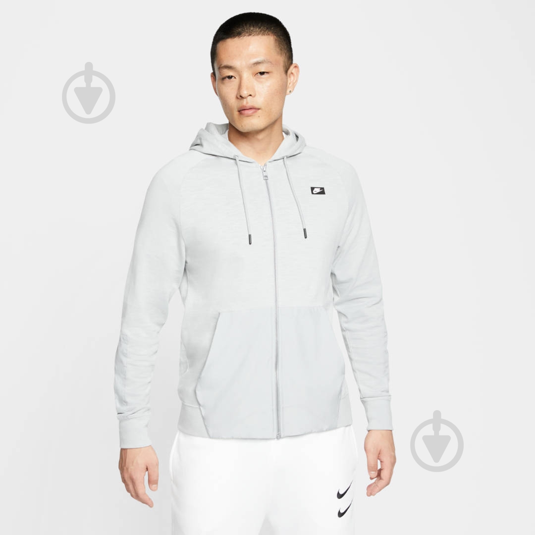 Джемпер Nike M NSW ME HOODIE FZ LTWT MIX CI9584-077 р. 2XL серый - фото 4