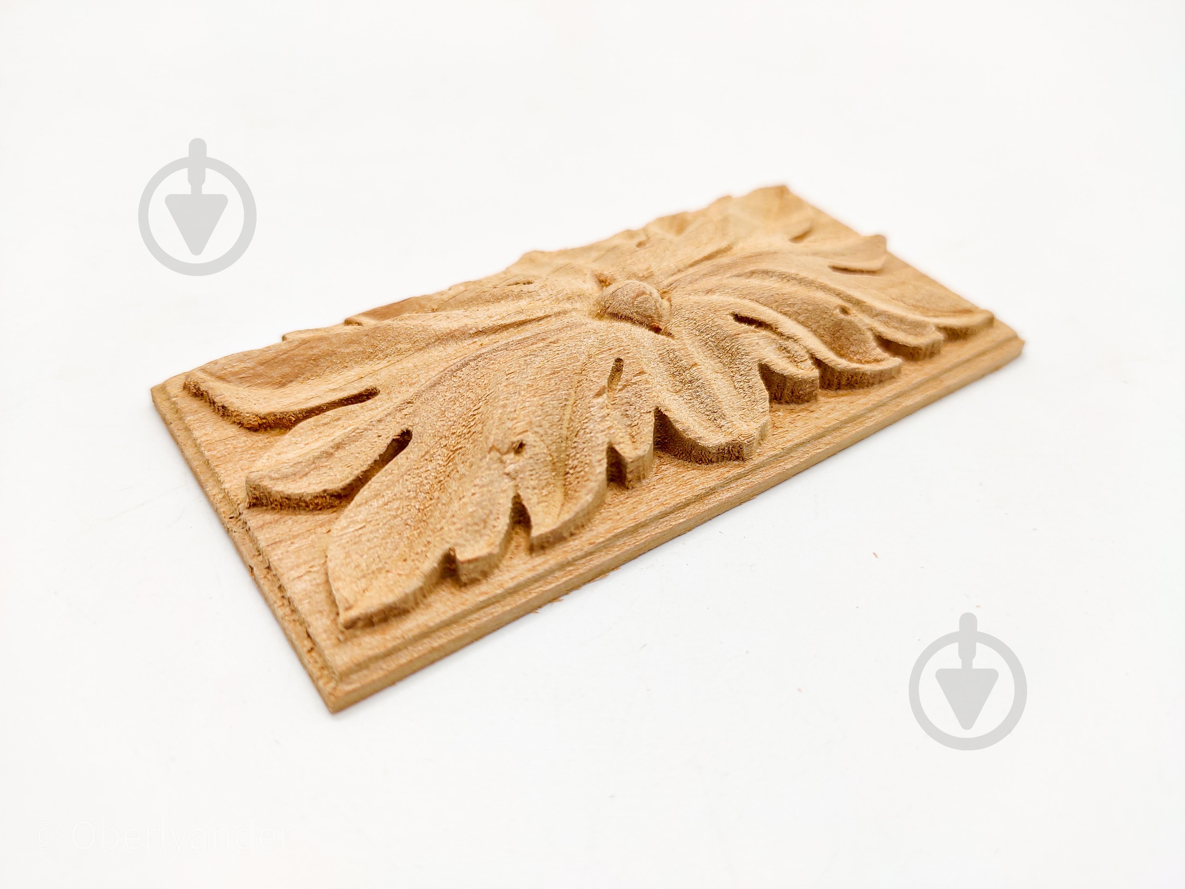 Декоративна панель дерев'яна розетка 2 шт, RZ.10.60 30х60x6 мм - фото 2