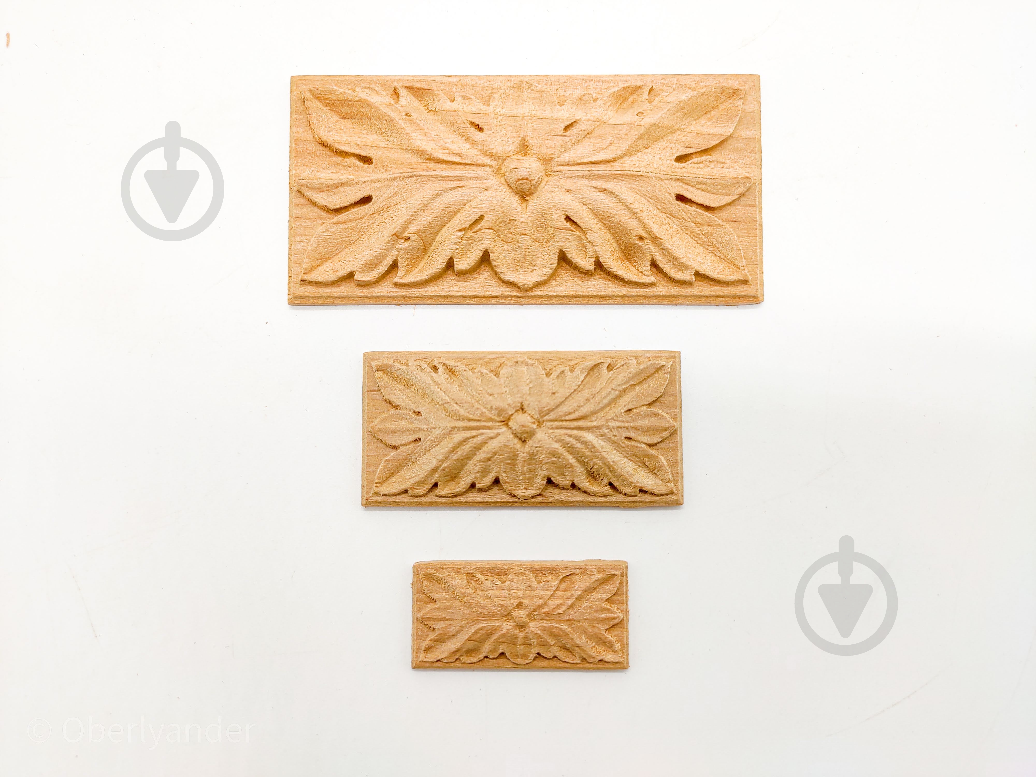 Декоративна панель дерев'яна розетка 2 шт, RZ.10.60 30х60x6 мм - фото 4