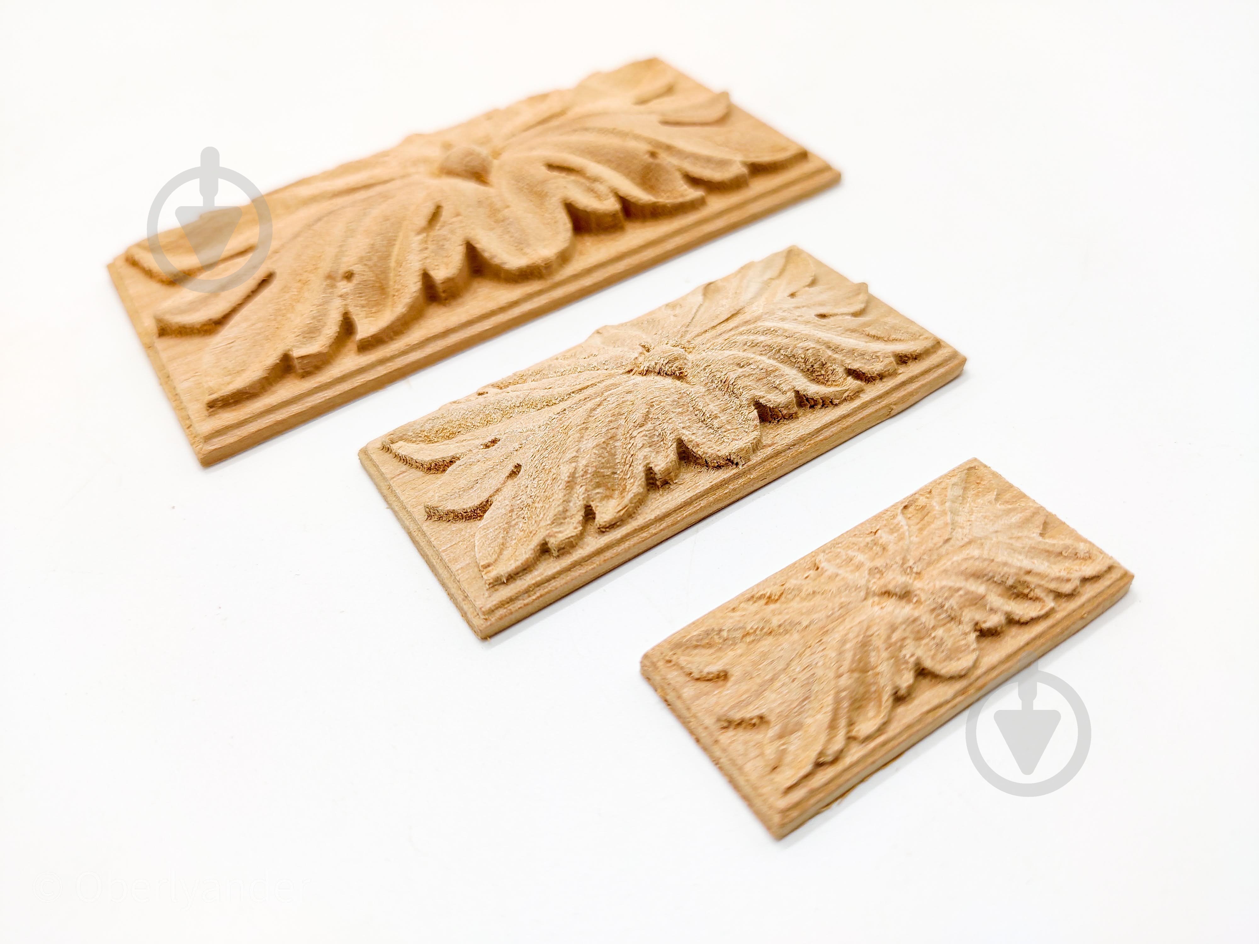 Декоративна панель дерев'яна розетка 2 шт, RZ.10.60 30х60x6 мм - фото 5