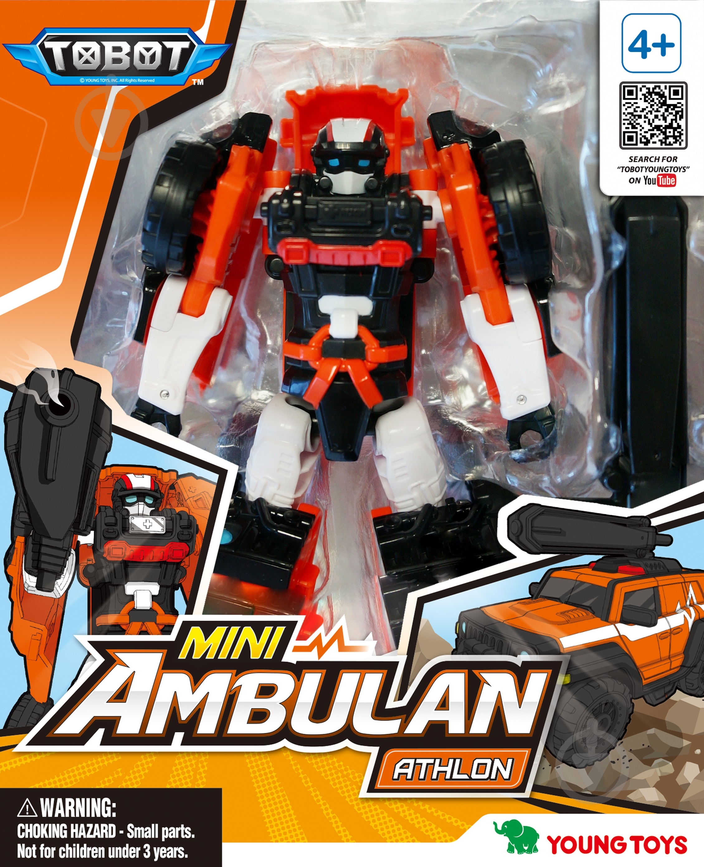 Игрушка-трансформер Tobot Атлон мини Амбулан 301080 - фото 1