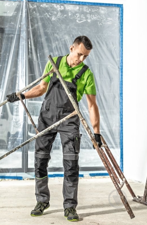 Полукомбинезон рабочий HOEGERT LEMBERG р. L HT5K801 темно-серый - фото 3 Полукомбинезон рабочий HOEGERT LEMBERG р. L HT5K801 темно-серый - фото 3