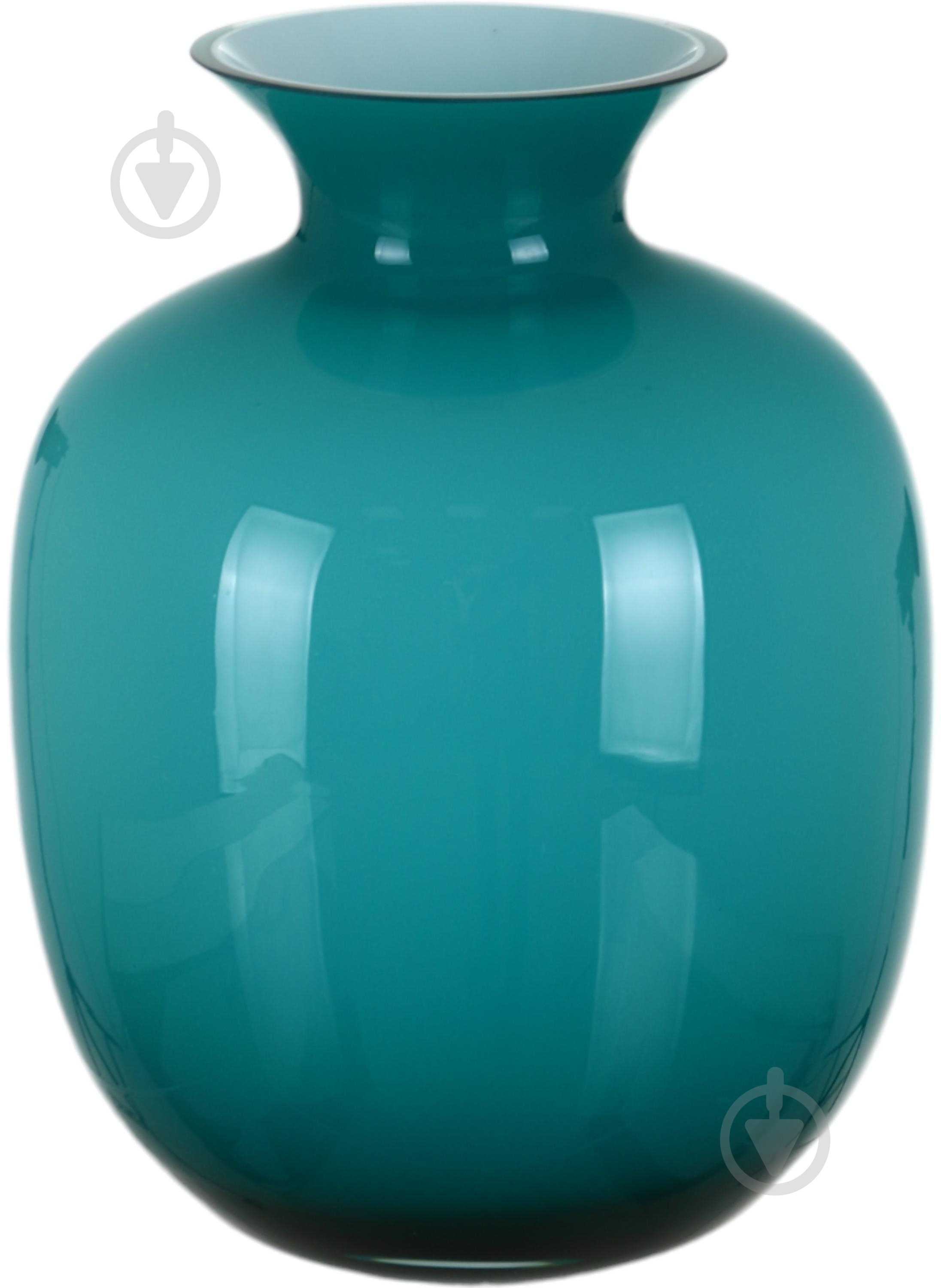 Ваза скляна Wrzesniak Glassworks Opal 24 см блакитна 17-10494A - фото 1