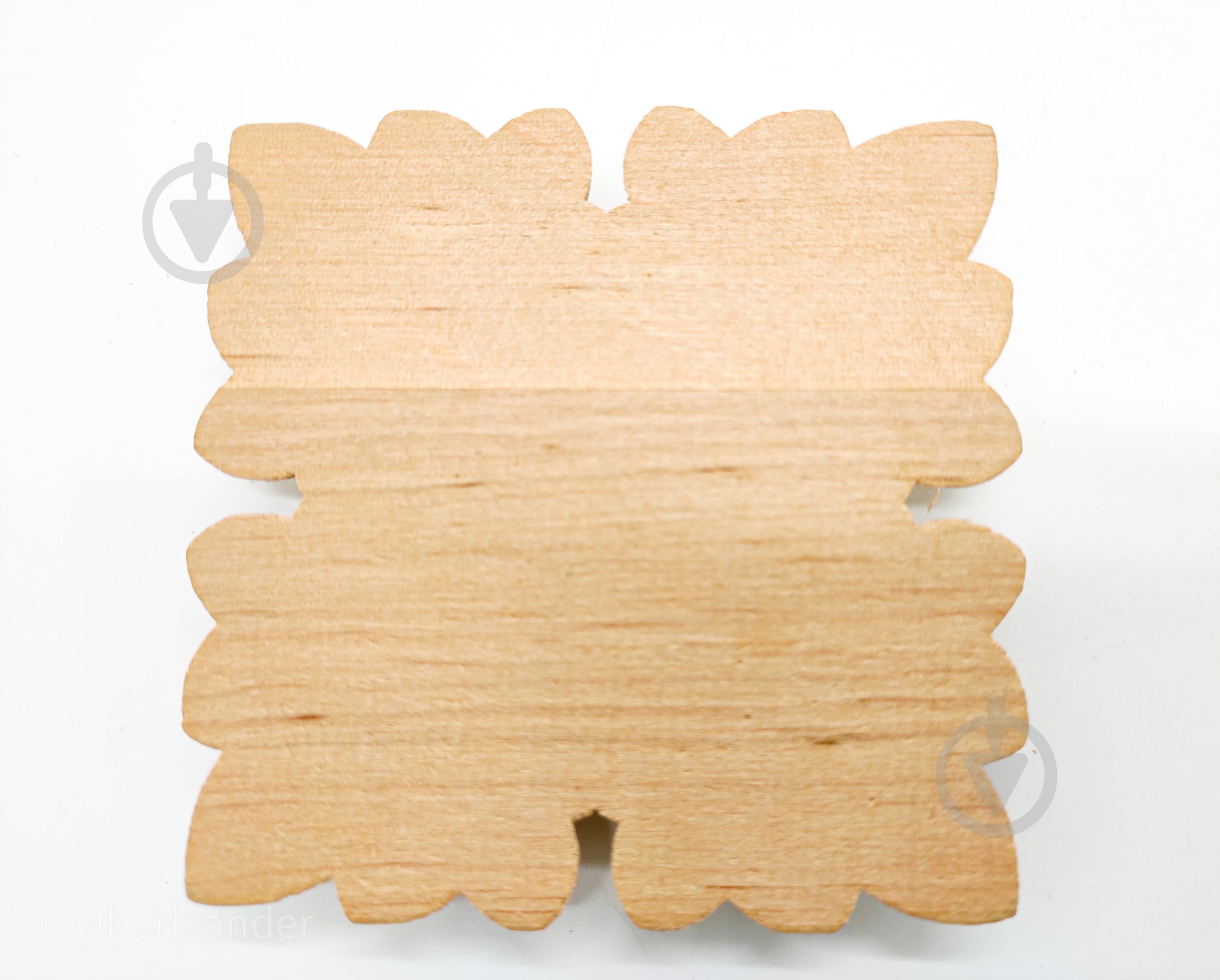 Декоративная панель деревянная розетка, 2 шт., RZ.25.60 60х60x10 мм - фото 4