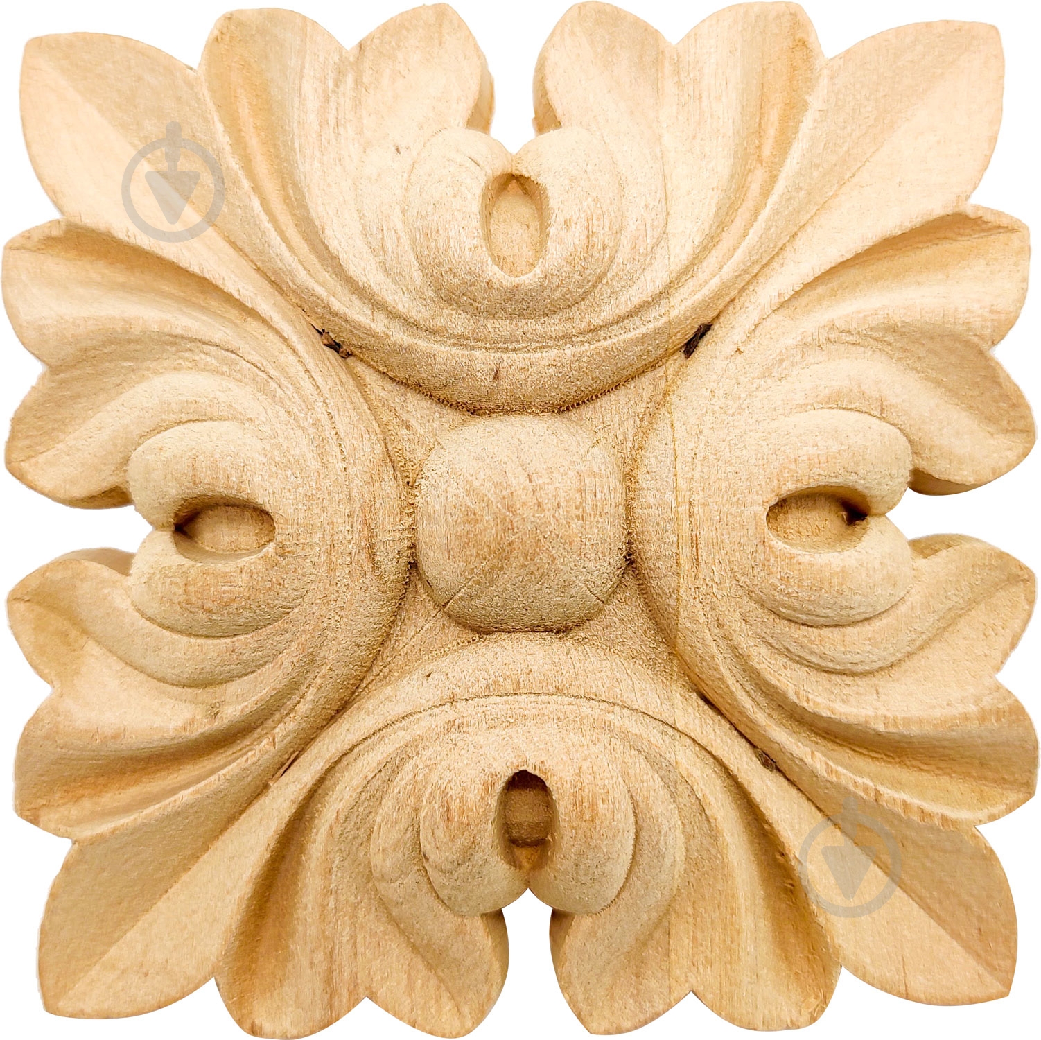 Декоративная панель деревянная розетка, 2 шт., RZ.25.60 60х60x10 мм - фото 1