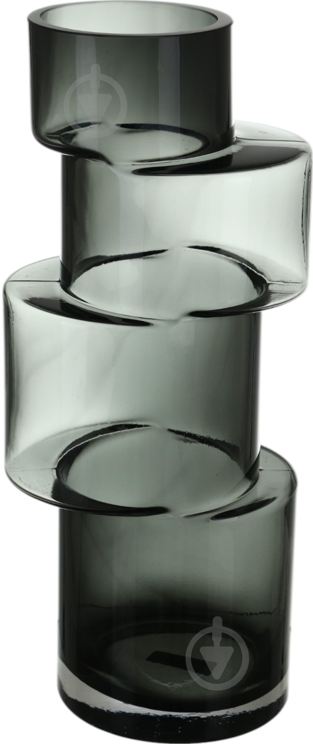 Ваза скляна Wrzesniak Glassworks Meleta 35 см чорна 17-11016 - фото 1