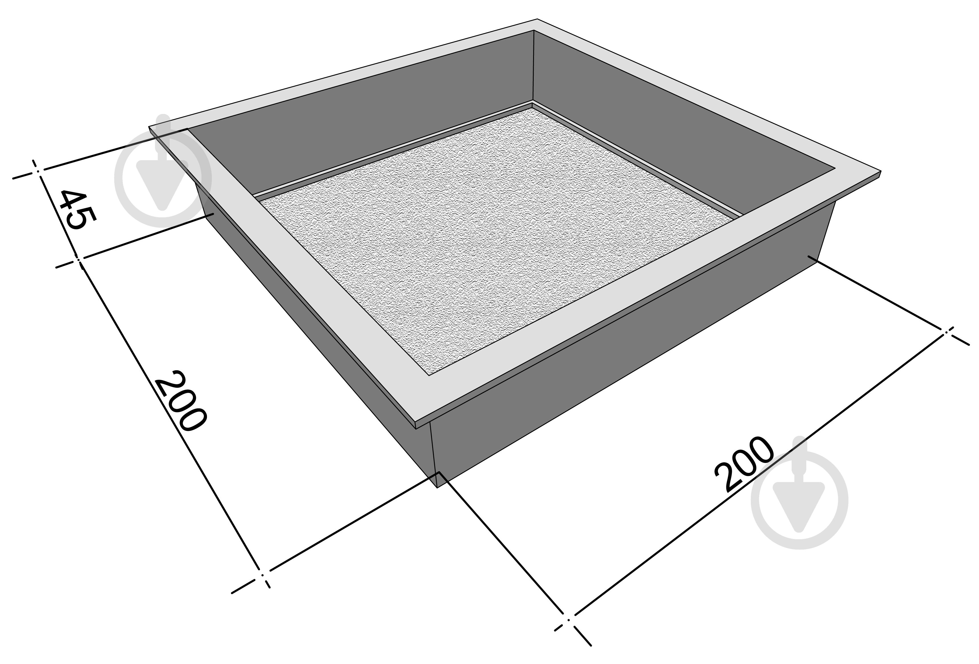 Форма Верес-2007 20х20 см для тротуарной плитки Антик 1 шагрень - фото 4