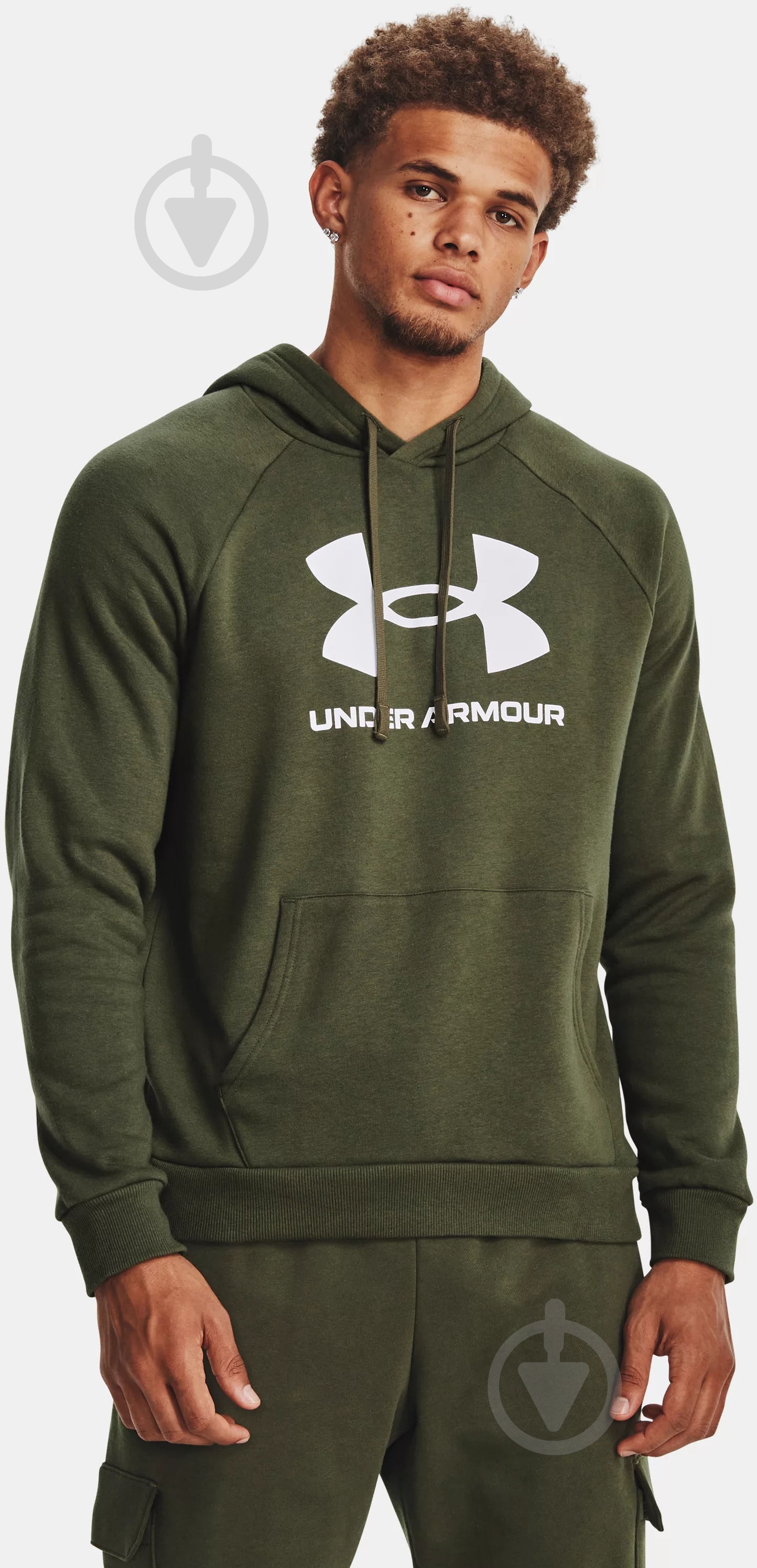 Джемпер Under Armour UA RIVAL FLEECE LOGO HD 1379758-390 р.S-M зеленый - фото 1