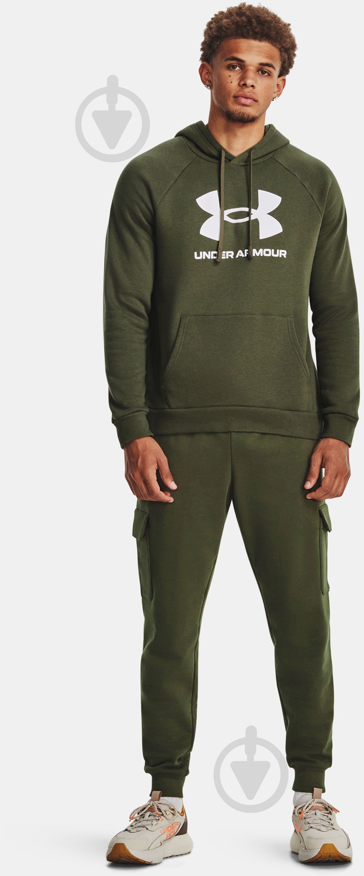 Джемпер Under Armour UA RIVAL FLEECE LOGO HD 1379758-390 р.S-M зеленый - фото 3