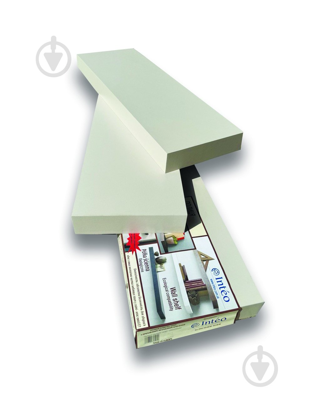 Полка книжная Inteo Лайн 1000x200x50 мм кашемир - фото 6 Полка книжная Inteo Лайн 1000x200x50 мм кашемир - фото 6