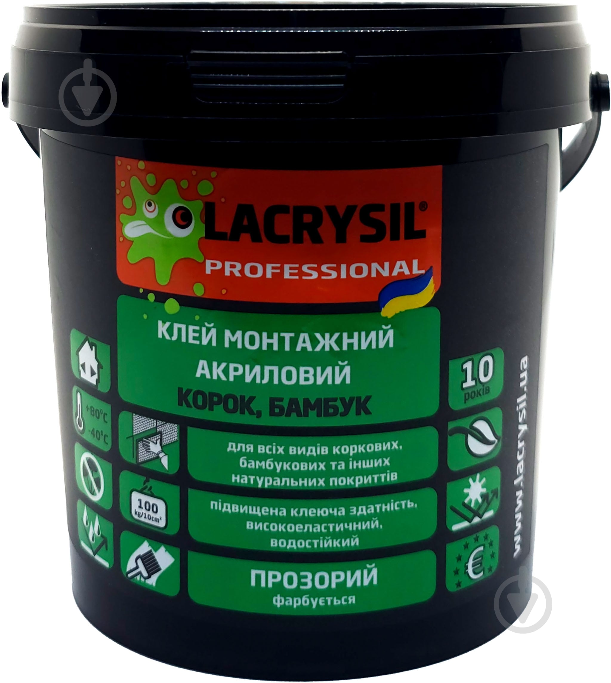 Клей акриловый Lacrysil для пробковых плит натуральных покрытий 1 кг. - фото 2