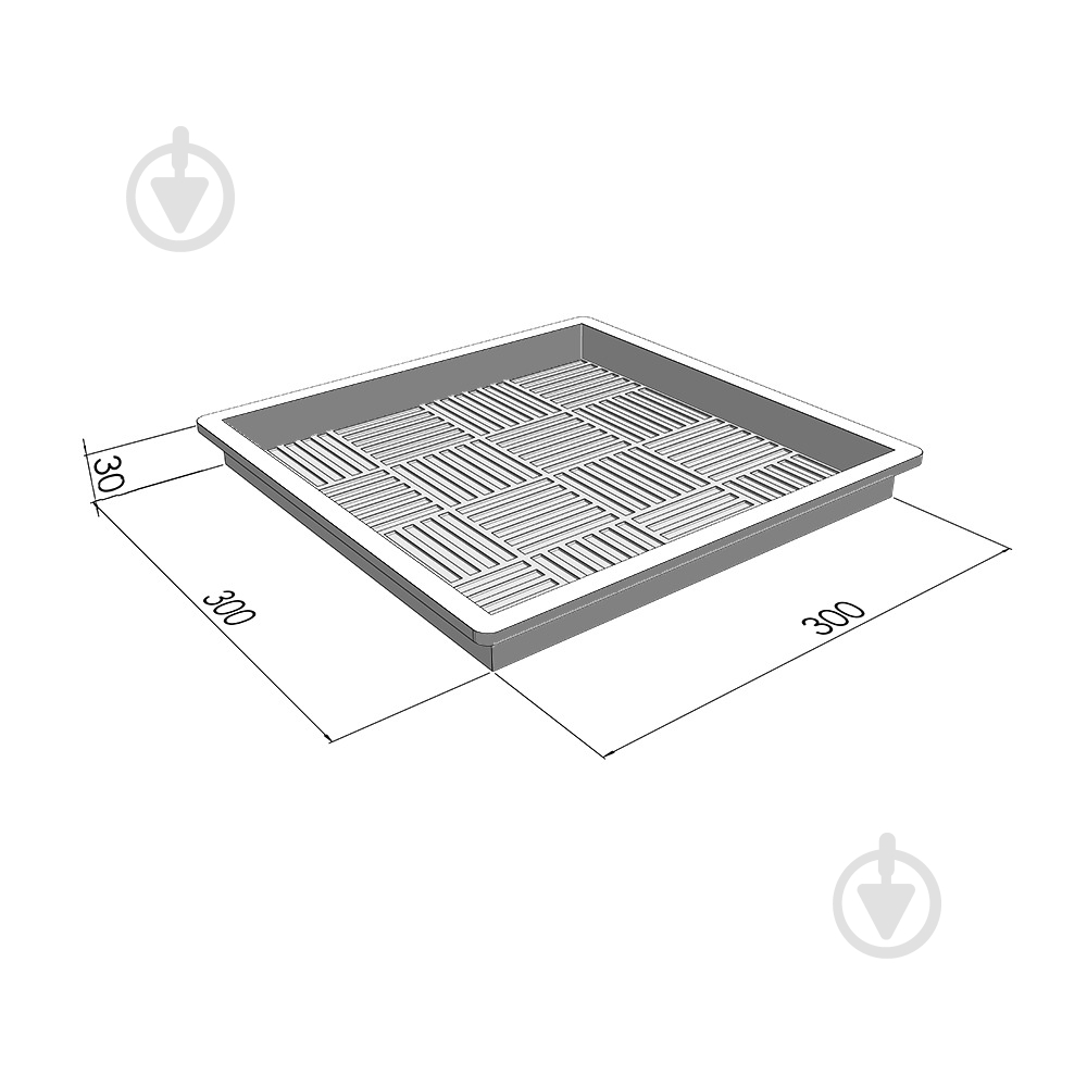 Форма Верес-2007 30x30 см для тротуарной плитки Печенье - фото 3