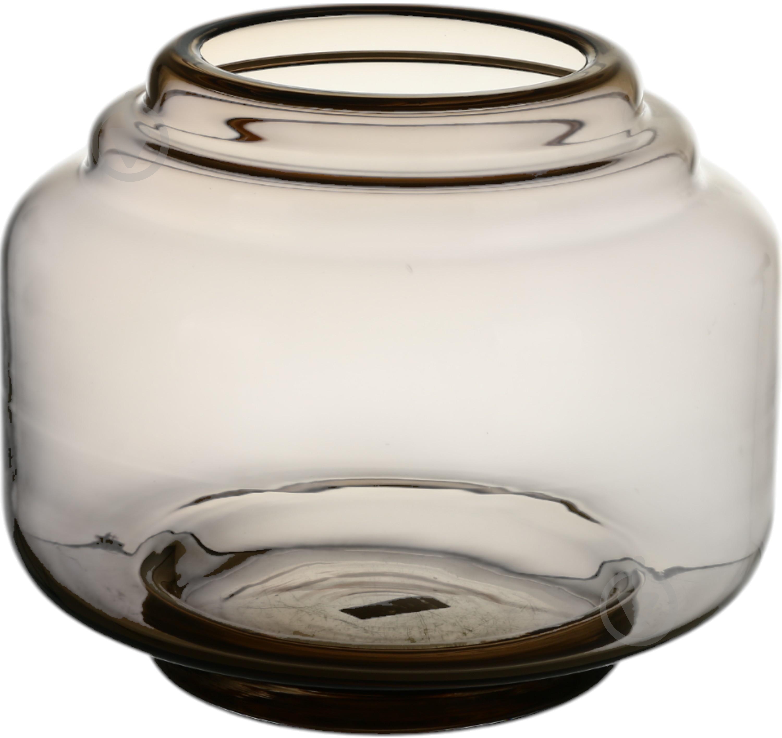 Ваза скляна Wrzesniak Glassworks Litty 21,5 см коричнева 17-11222 - фото 1
