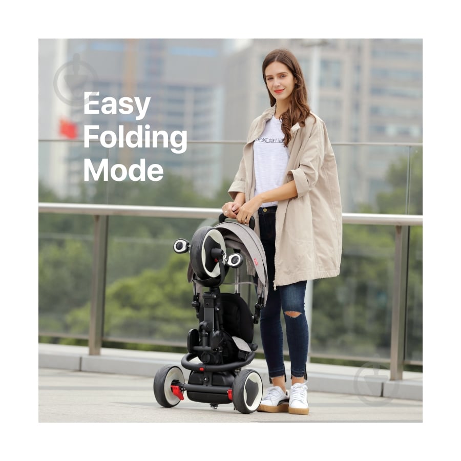 Велосипед-коляска Qplay Rito EVA серый S380-7Grey - фото 5