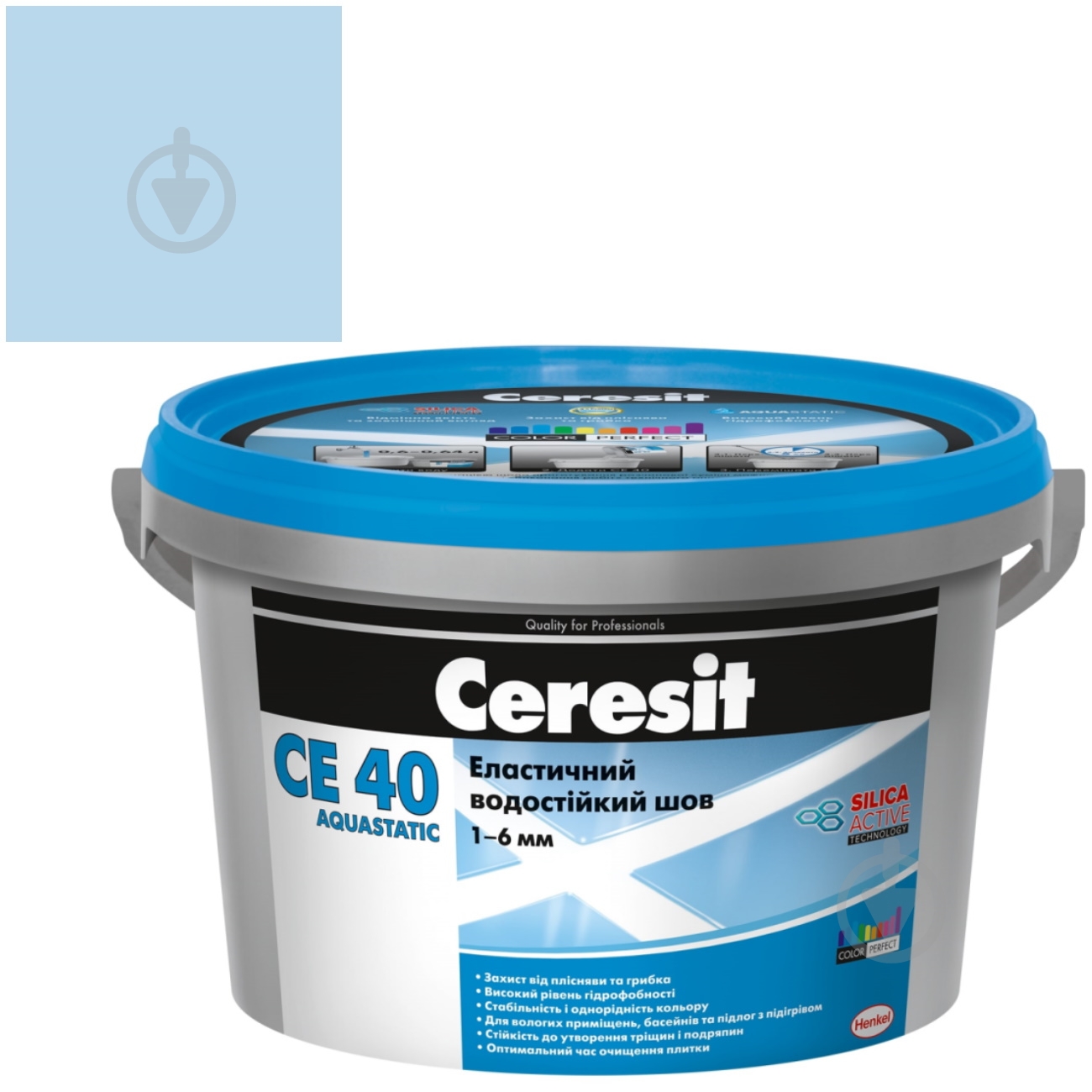 Фуга Ceresit СЕ 40 AQUASTATIC (ширина шва 1-6мм) 2 кг бирюзовый - фото 1