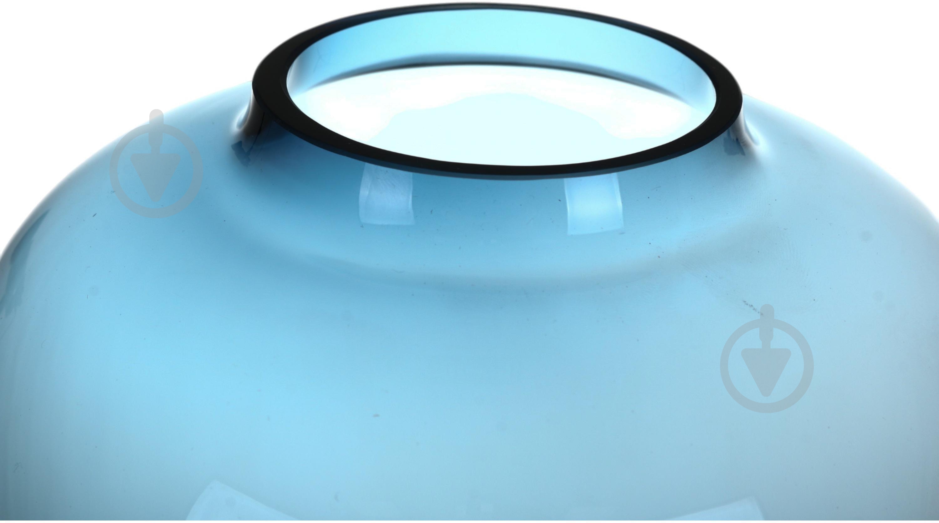 Ваза скляна Wrzesniak Glassworks Sihora 27 см синя 17-5008C - фото 3