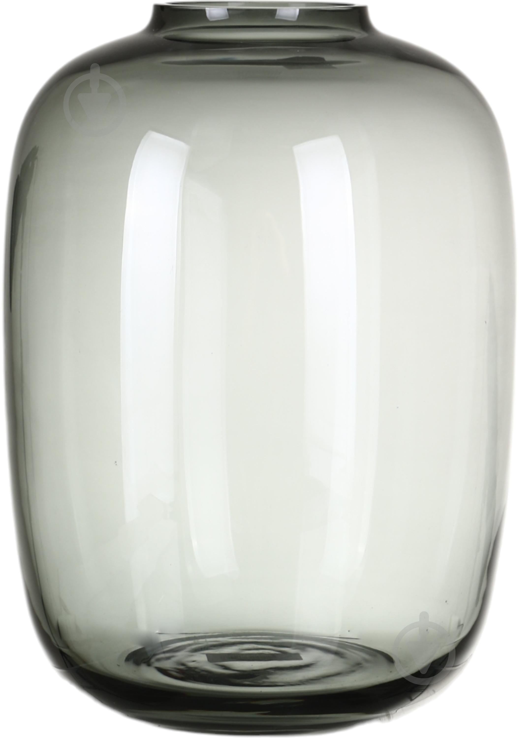Ваза скляна Wrzesniak Glassworks Sihora 27 см сіра 17-5008C - фото 1