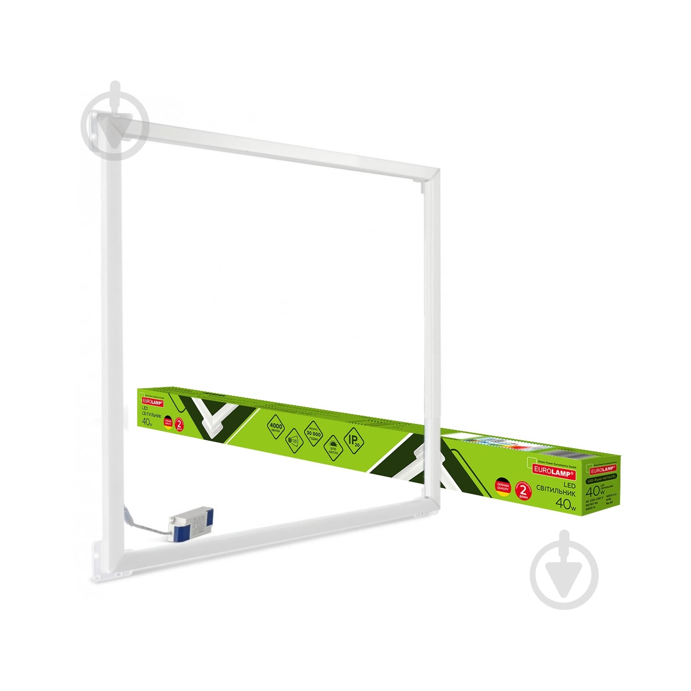 Панель освітлення Eurolamp 40 Вт білий LED-Panel-40/50(FR) - фото 1