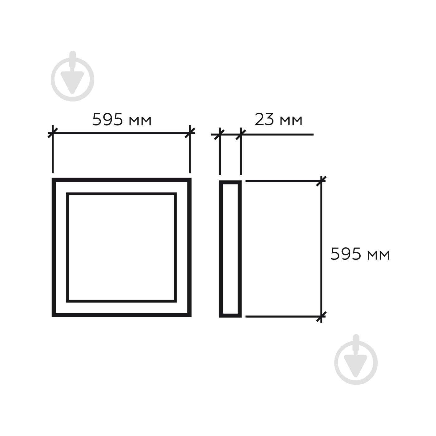 Панель освітлення Eurolamp 40 Вт білий LED-Panel-40/50(FR) - фото 4