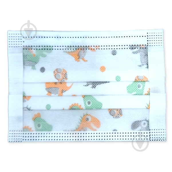 Маска медицинская детская белая с рисунком 1 шт./уп. - фото 1 Маска медицинская детская белая с рисунком 1 шт./уп. - фото 1