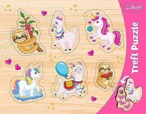 Пазл Trefl Единороги, ламы и ленивцы 31311 - фото 1