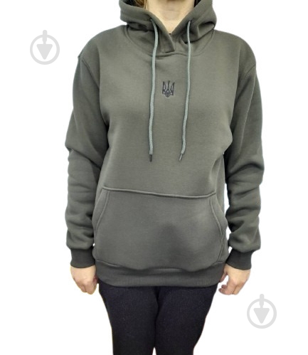 Худи LOGOS-Tac с вышивкой черный Герб 04-06-00-0055 р.S хаки - фото 1