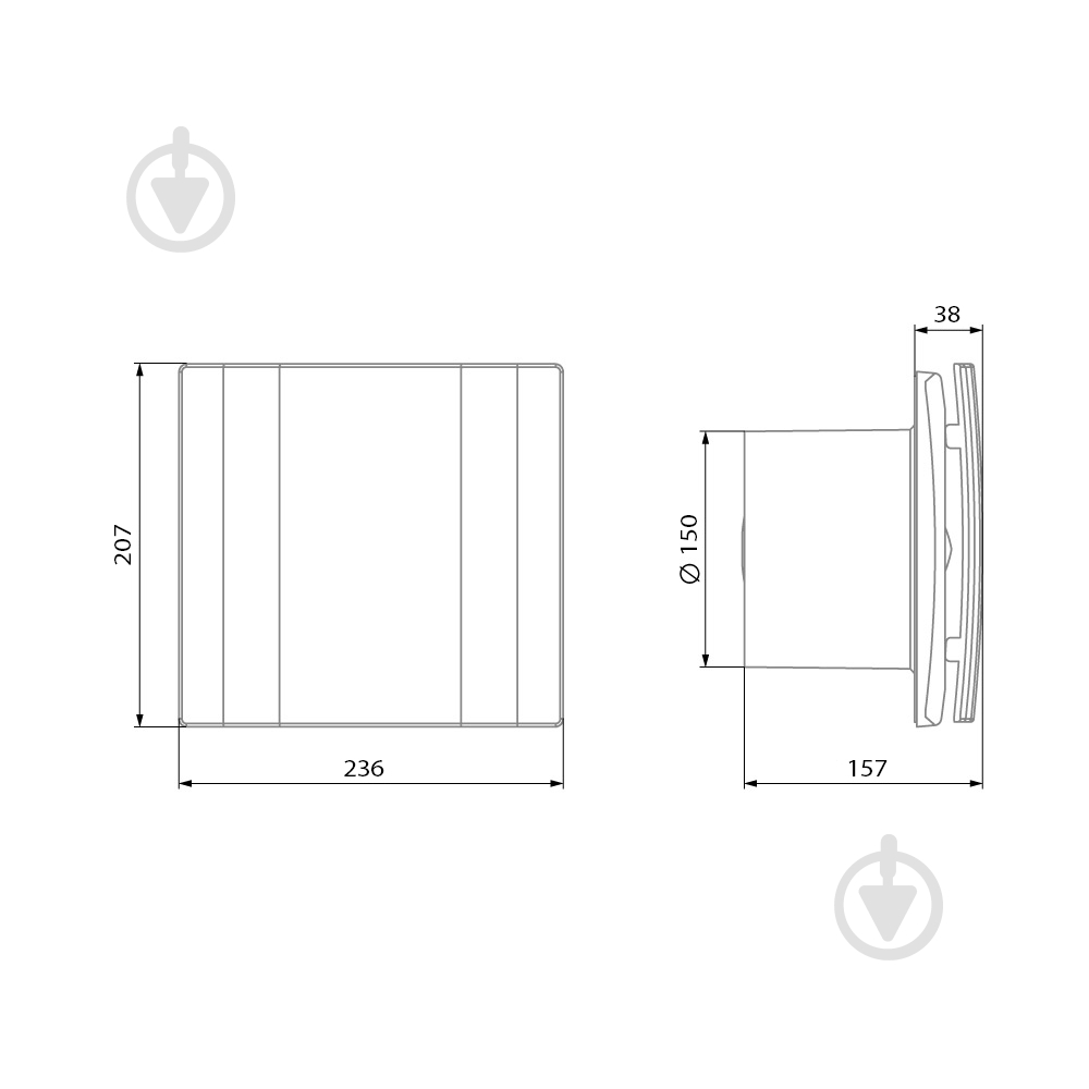 Вытяжной вентилятор Blauberg QUATRO Т 150 - фото 2 Вытяжной вентилятор Blauberg QUATRO Т 150 - фото 2