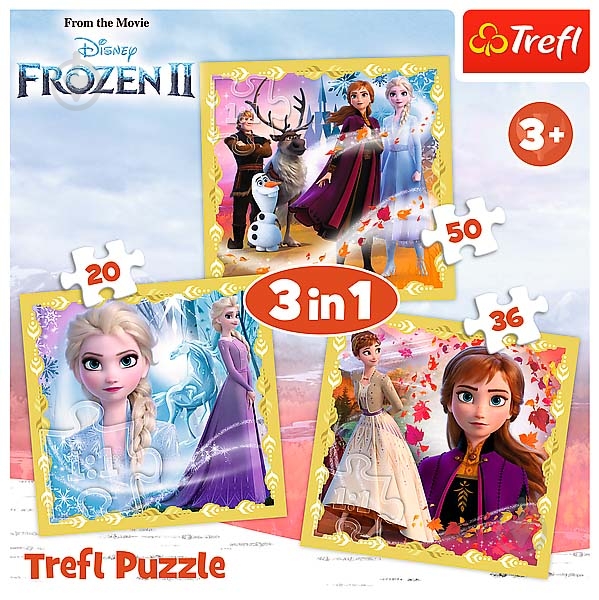Пазлы Trefl 3 в 1 Ледяное сердце 2. Сила Анны и Эльзы 34847 - фото 5 Пазлы Trefl 3 в 1 Ледяное сердце 2. Сила Анны и Эльзы 34847 - фото 5
