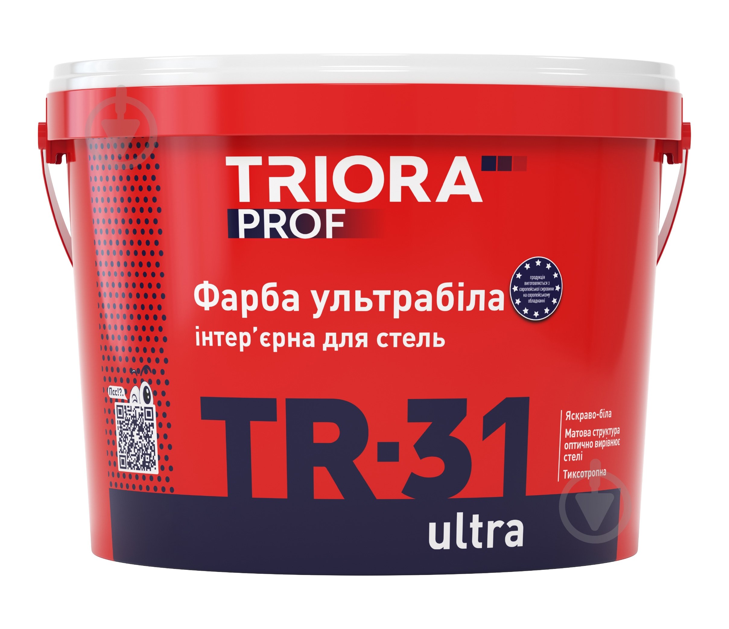 Фарба акрилова водоемульсійна Triora TR-31 ultra мат ультра білий 10 л - фото 1